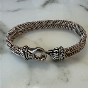 Joseph Esposito mesh cuff sterling silver bracelet